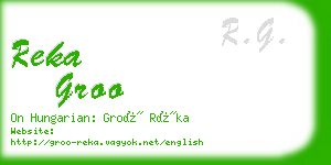 reka groo business card